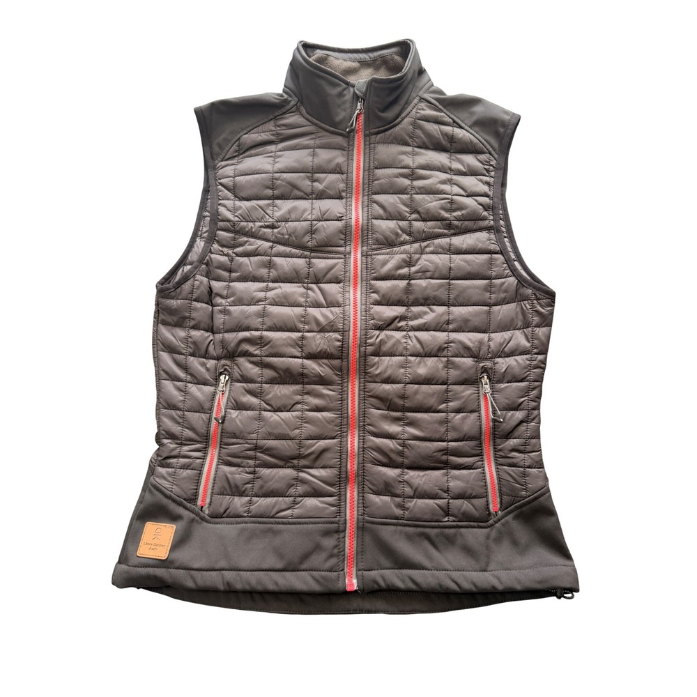 Little‎ Donkey Andy Womens Puffer Hybrid Vest Gray Quilted Insulated Small